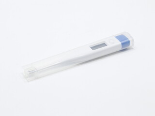 Blue and white color digital thermometer