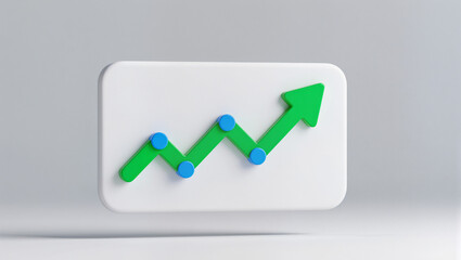 右肩上がりの折れ線グラフ