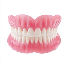 Obraz premium Close-up of a set of dentures with a focus on the teeth and gums