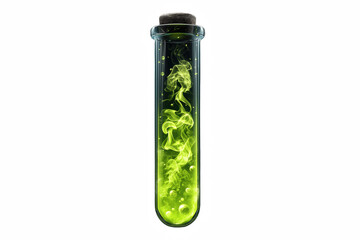 Fototapeta premium Potion in a test tube with green smoke