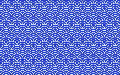 青海波模様／紺色