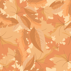 Autumn leaf fall pattern for your design