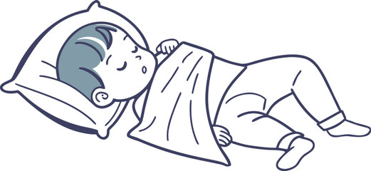 Sleeping Baby Illustration. Cute Baby Asleep Drawing. Sweet Dreams Baby Art. Peaceful Newborn Sleeping. Adorable Infant Sleep Design. Baby Restful Sleep Graphic