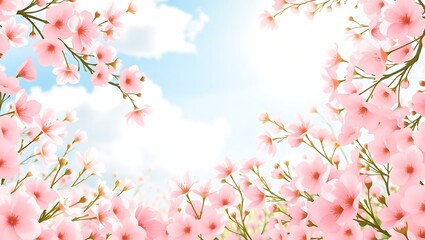 spring background with pink flowers
