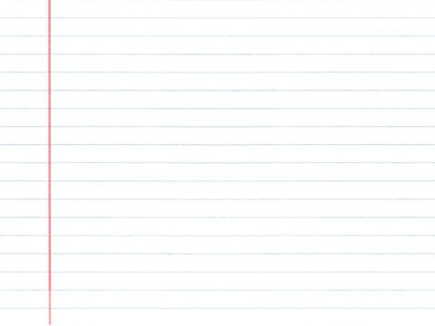 Clean lined notebook paper with faint blue horizontal lines and a vertical red margin, perfect for educational, writing, or stationery-themed design.