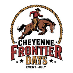 Cheyenne Frontier Days Bucking Bronco Emblem