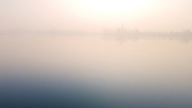 misty morning on the lake - Powered by Adobe