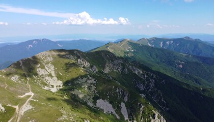 High mountain range vista