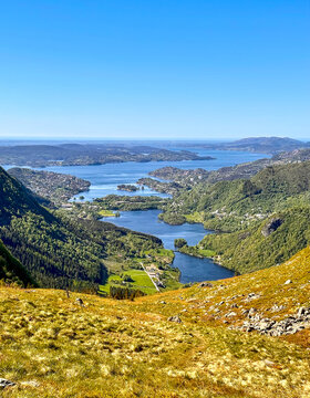 Ulriken Bergen Norway aerial view 2