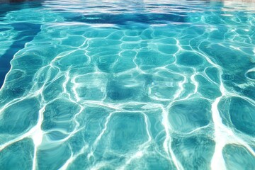 Obraz premium Aqua Serenity: Rippling Turquoise Pool Water Texture