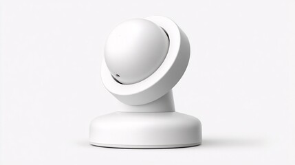 Clean Side Profile of White Smart Surveillance Device with Minimal Design