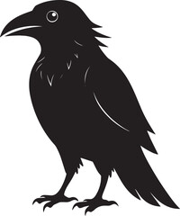 Halloween Raven Silhouette – Spooky Gothic Bird Clip Art for Halloween & Witchcraft Designs