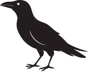 Halloween Raven Silhouette – Spooky Gothic Bird Clip Art for Halloween & Witchcraft Designs