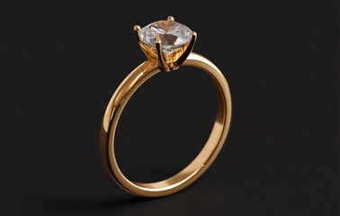 Luxury Diamond Engagement Ring Gold Jewelry Accessory Glamorous Gemstone Design Romantic Wedding Symbolic Personalized Anniversary Fashion Minimalist Craftsmanship Unique Timeless Beauty Gift