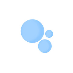 The bubble is floating in the air.