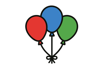 Vector Illustration of Colorful Balloons