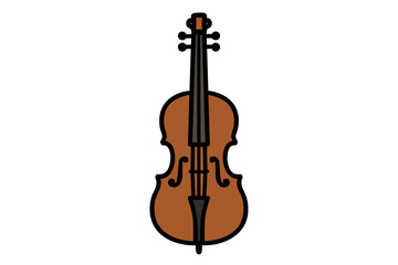 Obraz premium Vector Illustration of a Cello Icon