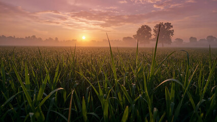 Misty Morning Sunrise