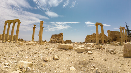 Ancient Ruins with Stone Columns