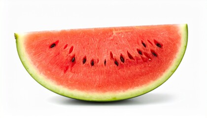 "Slice of watermelon, isolated on white background, summer concept"
