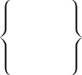 Curly Brackets Vector Illustration