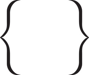Curly Brackets Vector Illustration