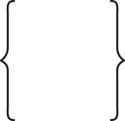 Curly Brackets Vector Illustration