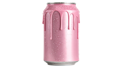 glass bottle of pink lemonade on white background