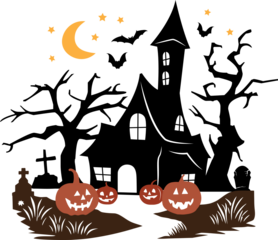 Halloween Retro Halloweentown Haunted House