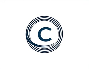 Monogrammed initial "C" logo design
