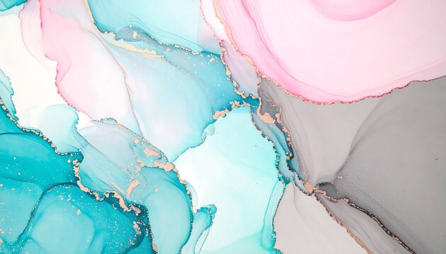 Abstract fluid art in pastel shades