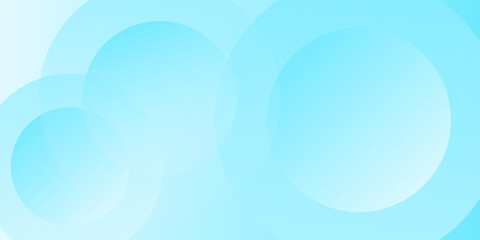 Minimalist banner background, pastel colorful, Light Blue gradations. Circle effect style geometric, abstract background. Vector Illustration