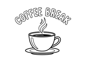 Obraz premium Coffee cup with steam isolated on white background