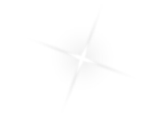 Vector illustration of a bright white cross-shaped lens flare. A versatile light effect for dazzling highlights and clean designs.

