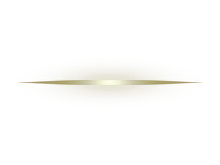 Horizontal golden light line. A clean and elegant vector element for highlights and minimalist light effect

