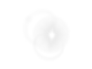 Soft, dreamy white light effect with blurred circles and a central star. A beautiful vector element for elegant and ethereal designs.