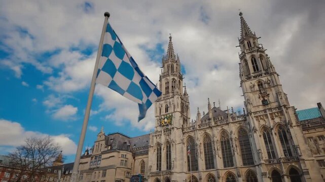 Flag of Bavaria in Munich.