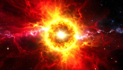 Fiery cosmic explosion in deep space