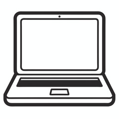 laptop isolated on white