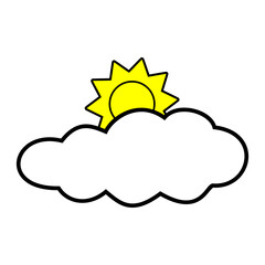 Cloud Icon, Vector Cloud Icon With Simple Style.