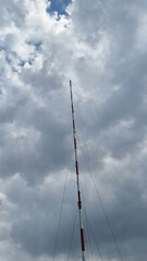 lightning rod tower during cloudy skies