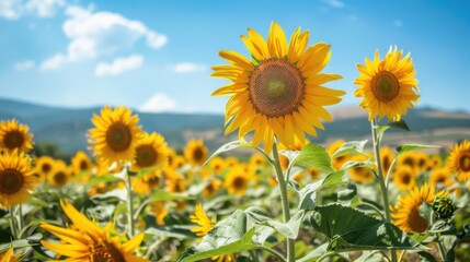 Sunflowers in Summer: Bright Blooms Under the Sun