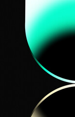 Abstract Crescent Green and Beige Vibrant Fluid Modern Background Colorful Liquid Gradient Shape Design for Futuristic Art and Trendy Visual Projects