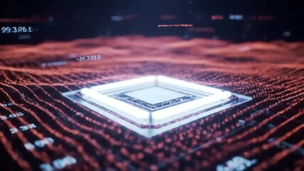 Advanced technology microchip integrated within intricate network infrastructure - Powered by Adobe