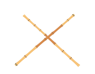 Crossed Bamboo Sticks Natural Material Intersection
