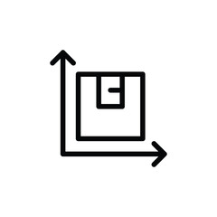 Size icon vector symbol design illustration line style