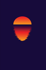 sunset in the mountains