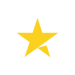Obraz premium Simple star icon vector for rating reviews