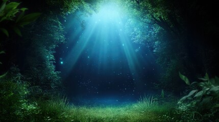 Obraz premium Enchanted Forest with Ethereal Light and Magical Atmosphere