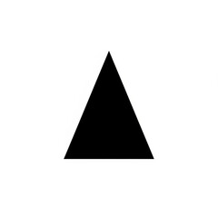Fototapeta premium Black triangle isolated on white background